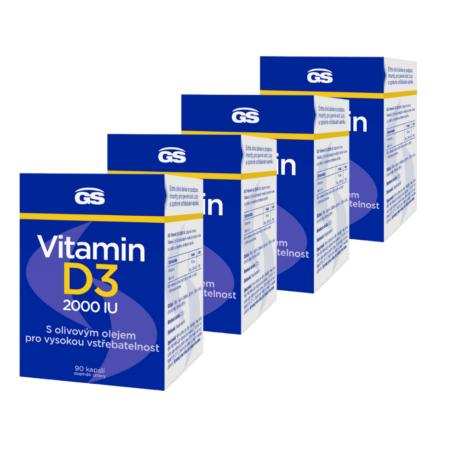 GS Vitamin D3 2000 IU, 4 x 30 kapslí