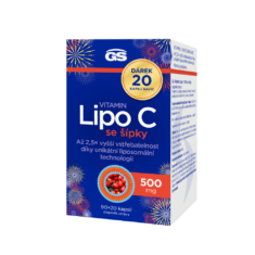 GS Vitamin Lipo C 500 mg se šípky, 90+20 kapslí NAVÍC, dárkové balení 2025