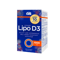 GS Vitamin Lipo D3 1000 IU, 60+10 kapslí NAVÍC, dárkové balení 2025