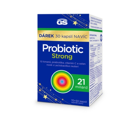 GS Probiotic Strong, 70+30 kapslí, dárkové balení 2024