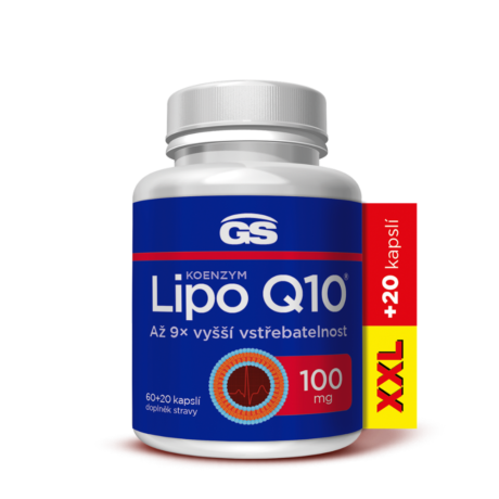 GS Koenzym Lipo Q10® 100 mg, 60+20 kapslí XXL