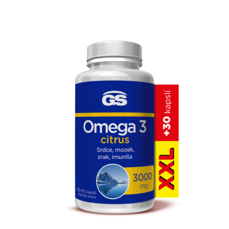 GS Omega 3 citrus, 150+30 kapslí XXL