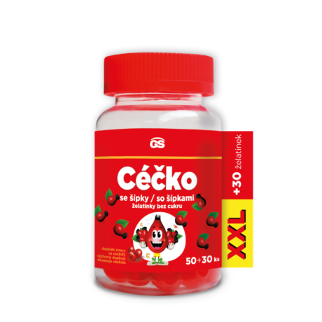 GS Céčko se šípky, želatinky bez cukru, 50+30 ks XXL