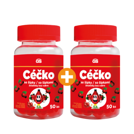 GS Céčko se šípky, želatinky bez cukru, 50 ks, 1+1 ZDARMA