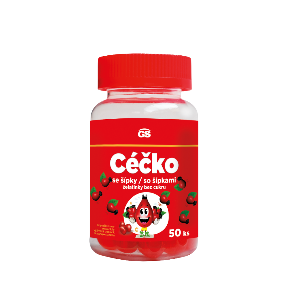 GS Céčko se šípky, želatinky bez cukru, 50 ks